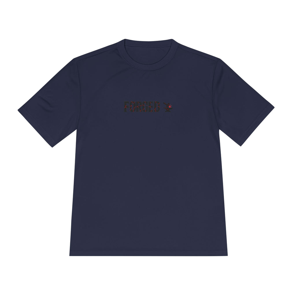 Forged Unisex Moisture Wicking Tee for Disciplined Gym Goers, Athletic Workout Shirt, Hammer Anvil Gym Brand, Hardworking Fitness T-Shirt,