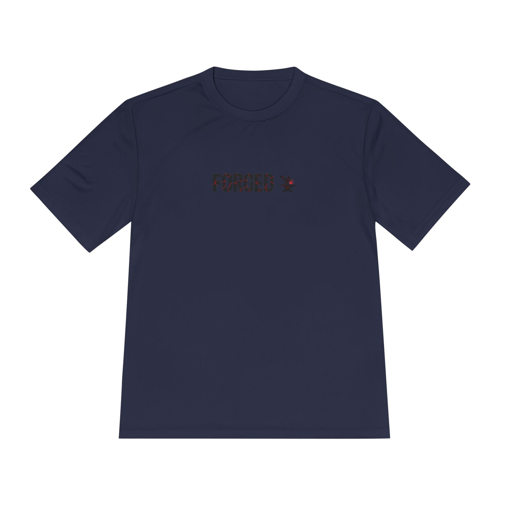 Forged Unisex Moisture Wicking Tee for Disciplined Gym Goers, Athletic Workout Shirt, Hammer Anvil Gym Brand, Hardworking Fitness T-Shirt,