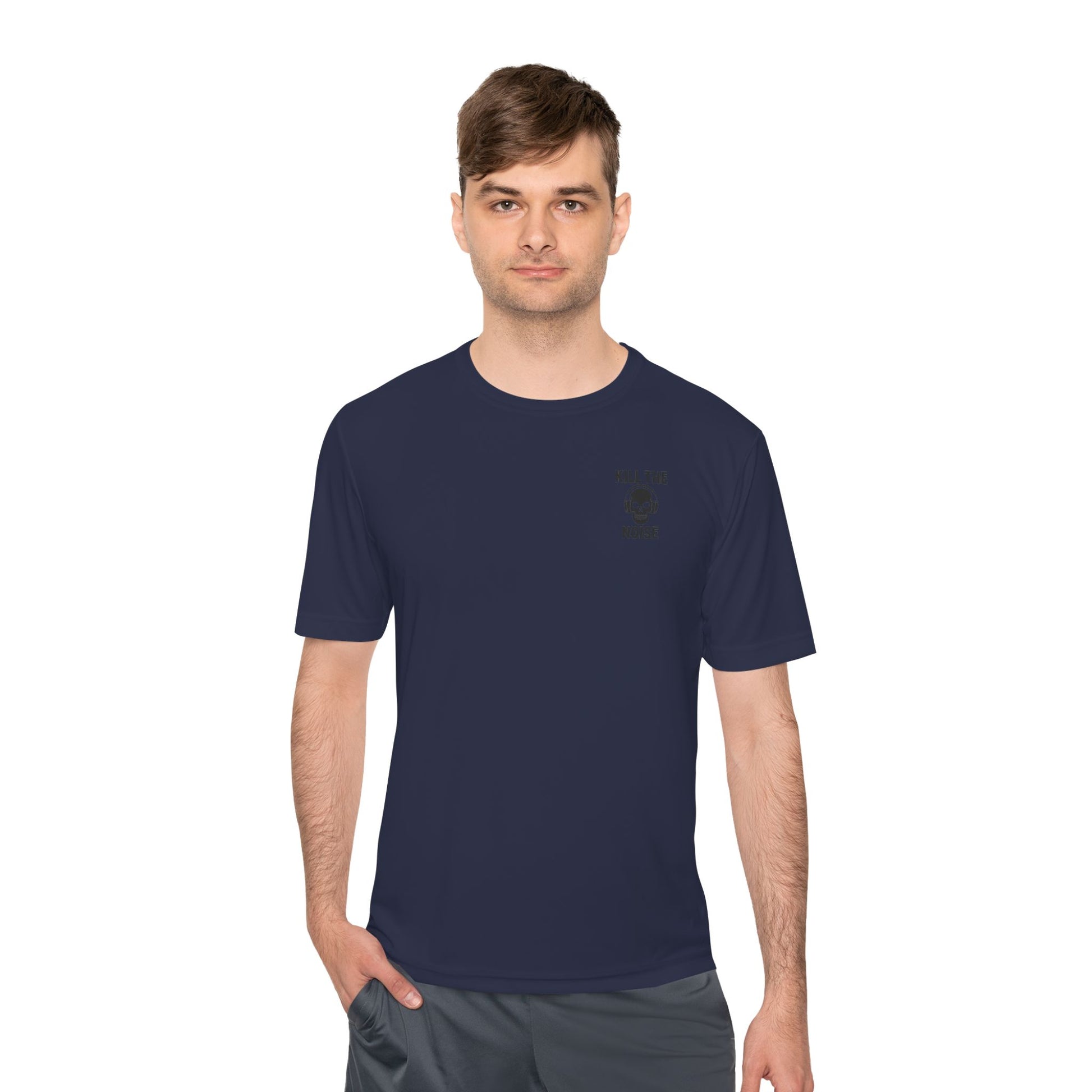 Kill the Noise Athletic Gym T-Shirt, Moisture Wicking Men's Gym Tee, Hard Working Gym Goer T-Shirt