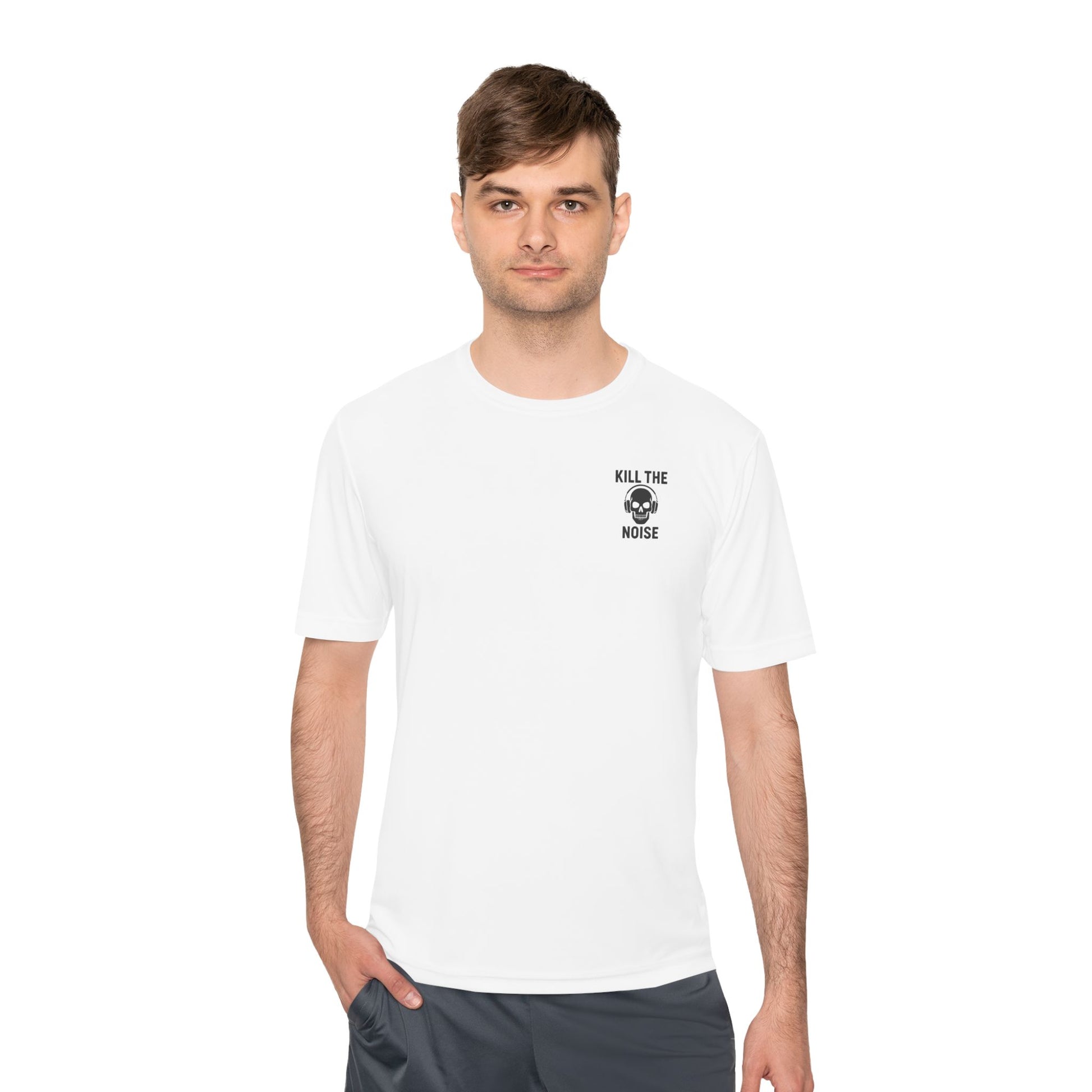 Kill the Noise Athletic Gym T-Shirt, Moisture Wicking Men's Gym Tee, Hard Working Gym Goer T-Shirt