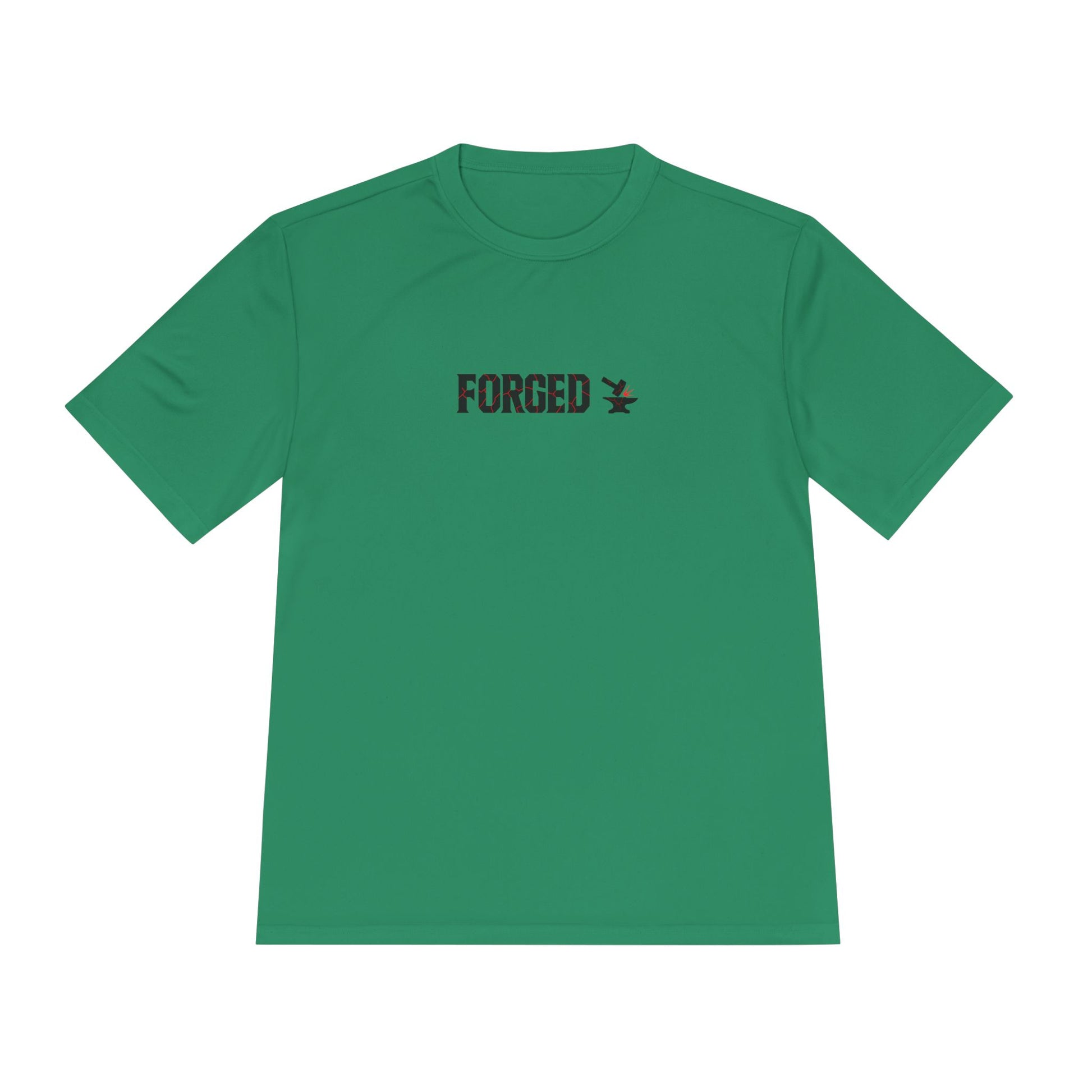Forged Unisex Moisture Wicking Tee for Disciplined Gym Goers, Athletic Workout Shirt, Hammer Anvil Gym Brand, Hardworking Fitness T-Shirt,