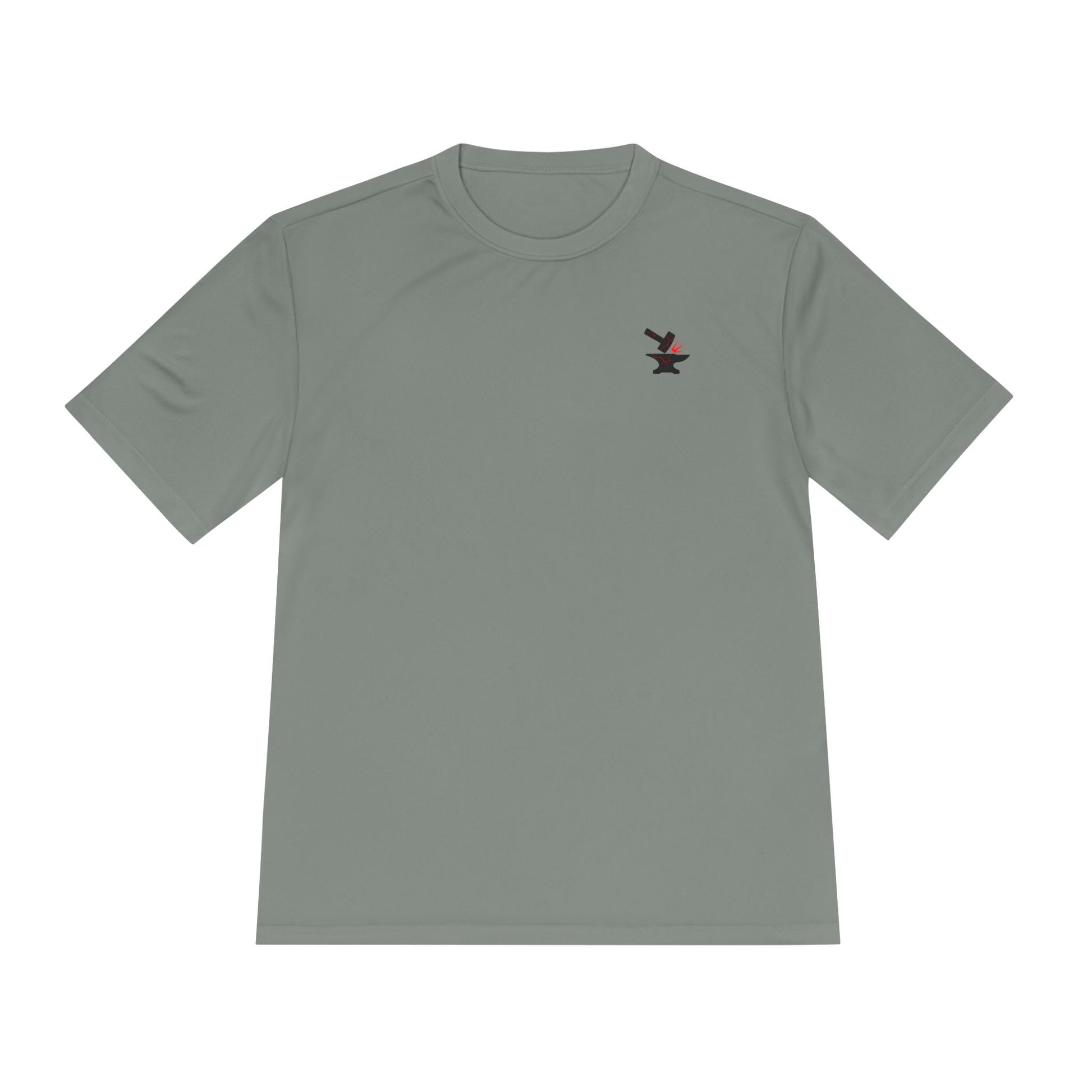 Forged Strength Men's Moisture Wicking Tee, Hammer Anvil Spark Fitness Shirt, Workout Apparel, Athletic Gym T-Shirt, Intense Resilient