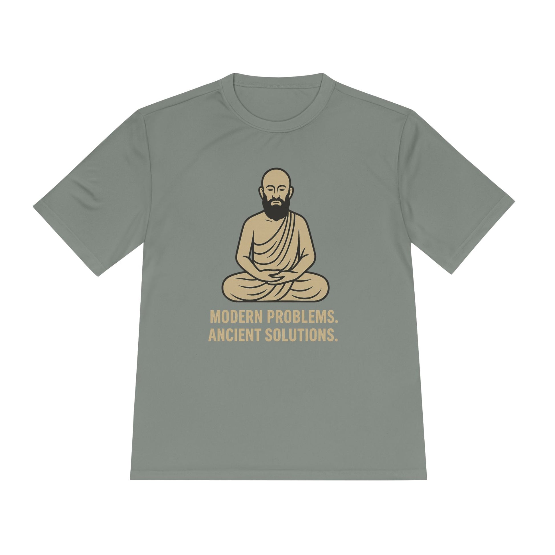 Monk Mode Unisex Tee, Modern Problems Ancient Solution Gym T-Shirt, Workout Shirt, Fitness Top, Moisture Wicking Athletic Tee