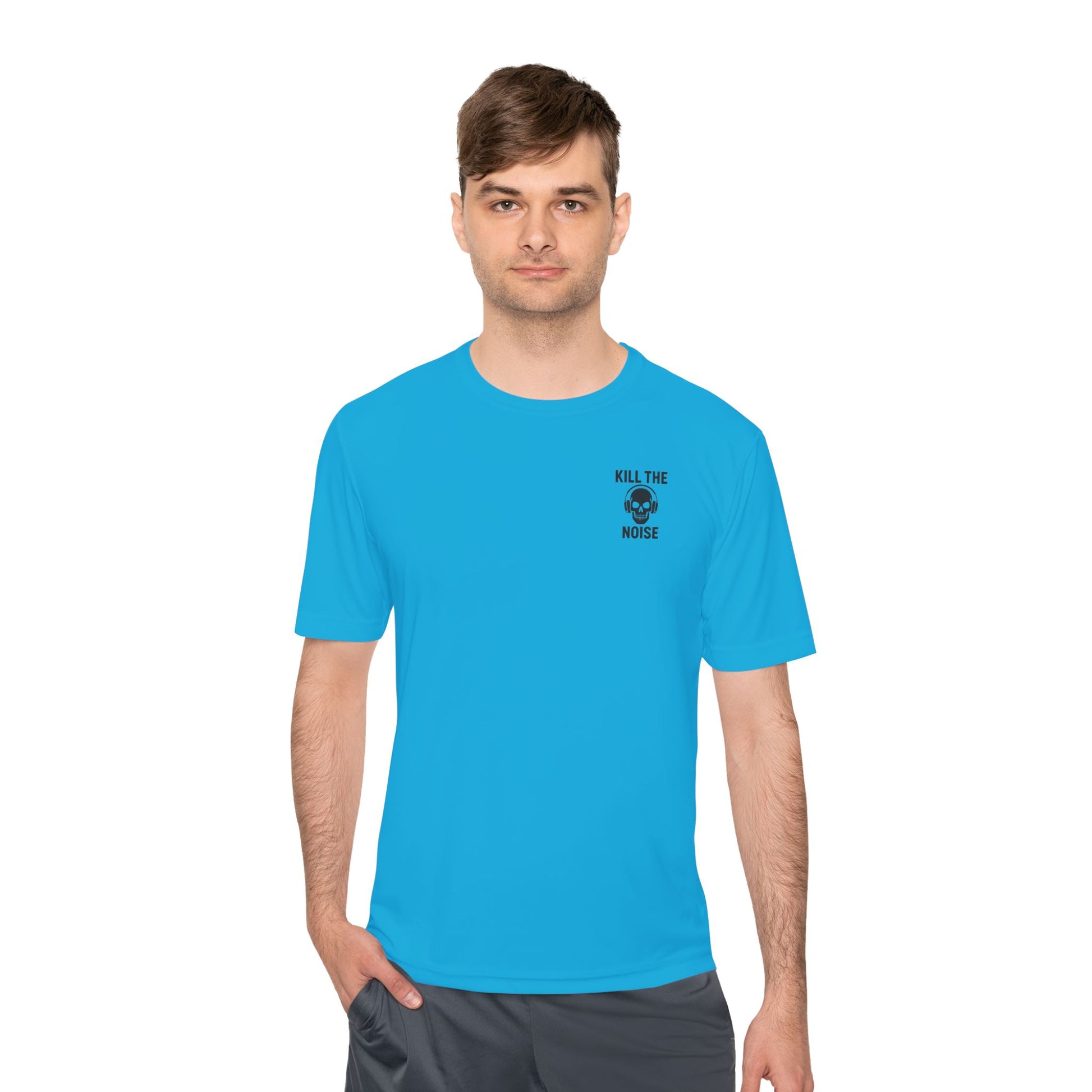 Kill the Noise Athletic Gym T-Shirt, Moisture Wicking Men's Gym Tee, Hard Working Gym Goer T-Shirt