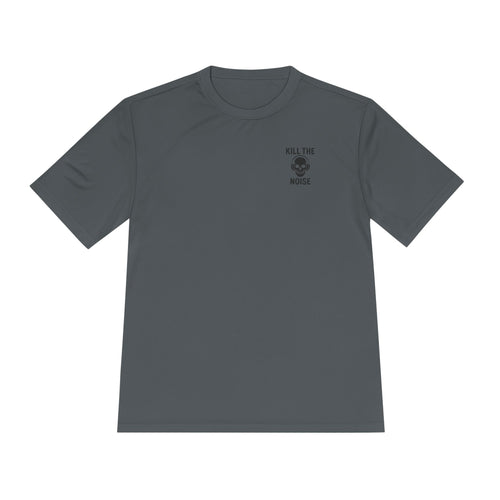 Kill the Noise Athletic Gym T-Shirt, Moisture Wicking Men's Gym Tee, Hard Working Gym Goer T-Shirt
