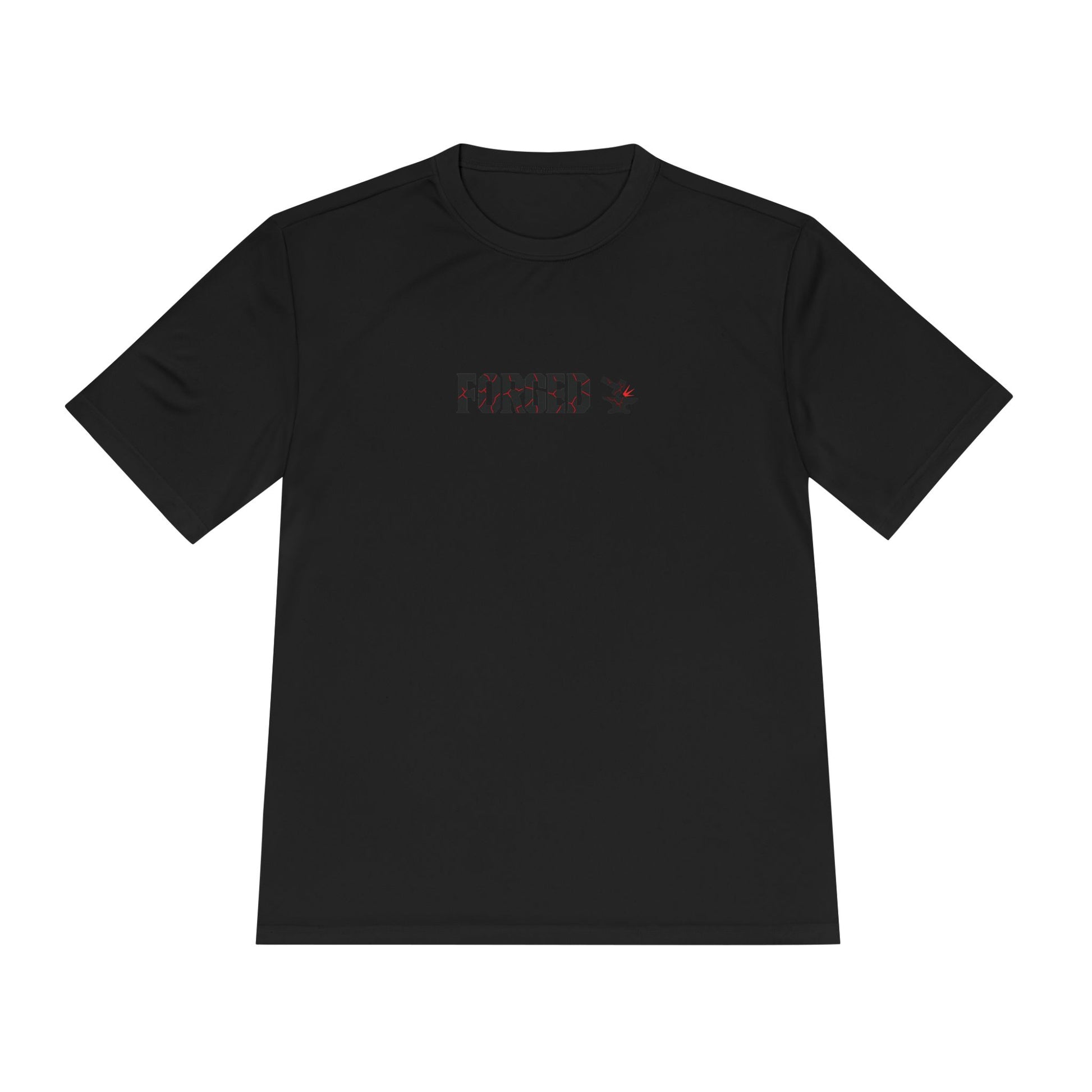 Forged Unisex Moisture Wicking Tee for Disciplined Gym Goers, Athletic Workout Shirt, Hammer Anvil Gym Brand, Hardworking Fitness T-Shirt,