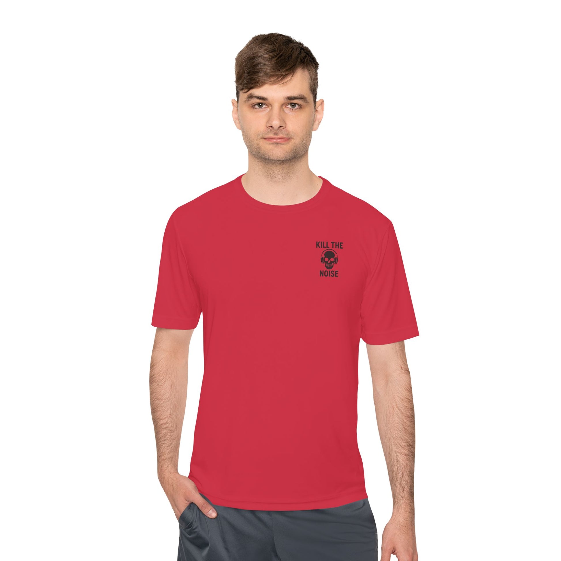 Kill the Noise Athletic Gym T-Shirt, Moisture Wicking Men's Gym Tee, Hard Working Gym Goer T-Shirt