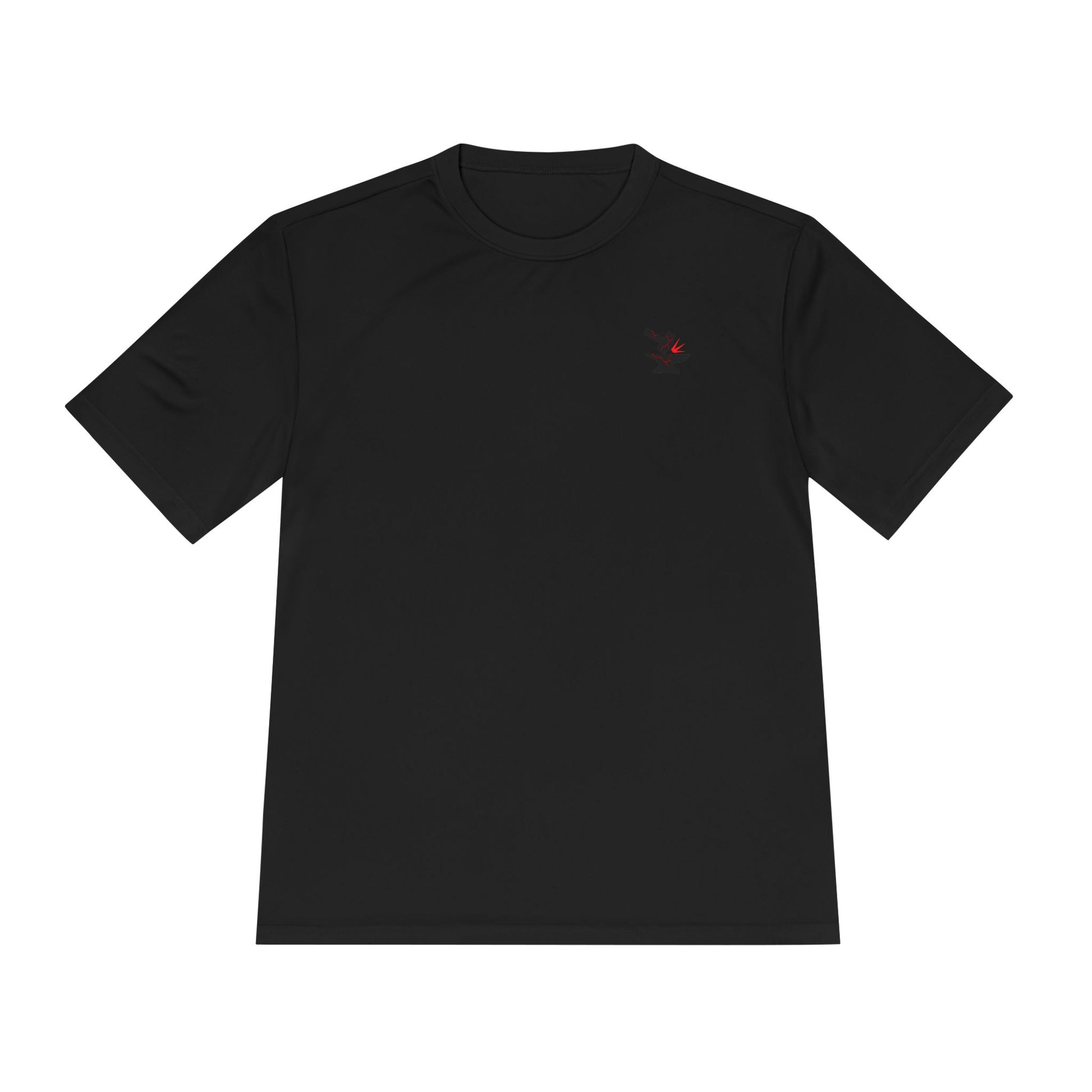 Forged Strength Men's Moisture Wicking Tee, Hammer Anvil Spark Fitness Shirt, Workout Apparel, Athletic Gym T-Shirt, Intense Resilient